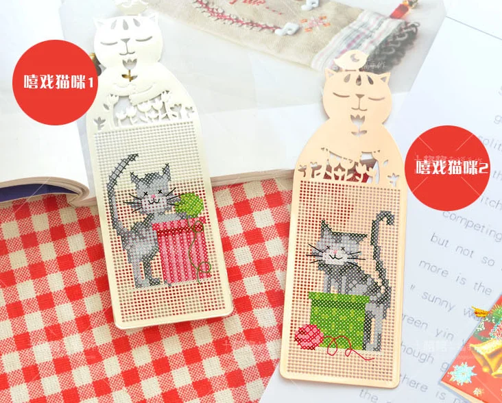Cats Bookmark Princess DIY Craft Stich Set Cross Stitch Needlework Embroidery Crafts Counted Cross-Stitching Kit