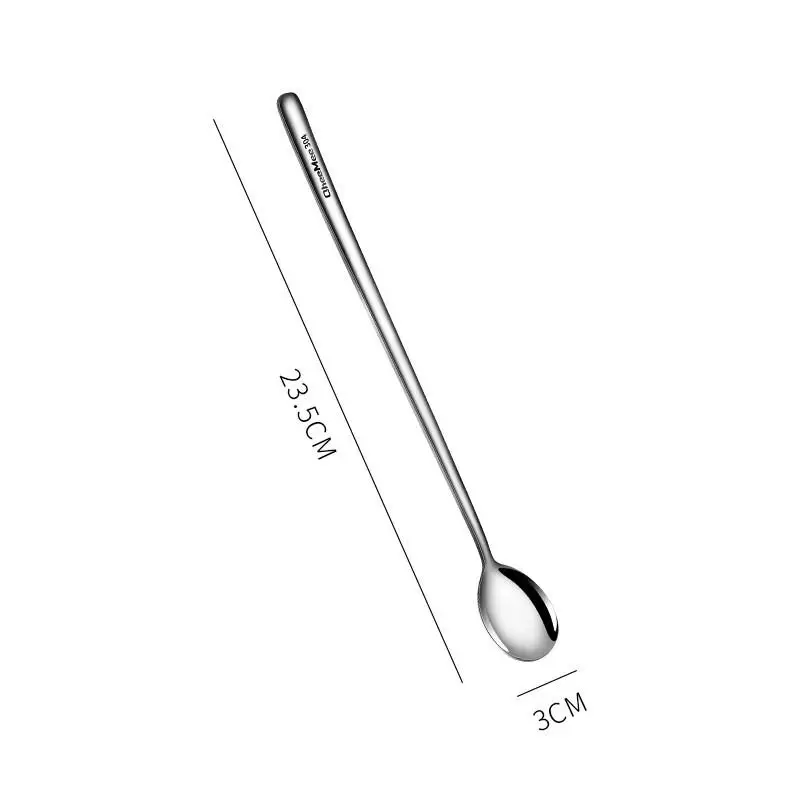 1pc 304 Stainless Steel Spoons Ice Cream Spoons Long Handle Coffee Spoons Stirring Spoons Kitchen Utensils