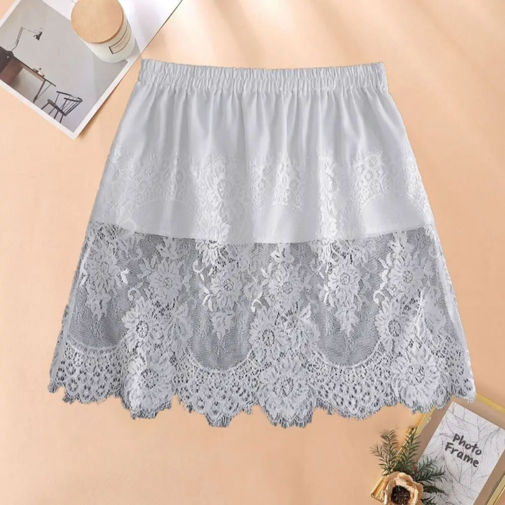 

Женское кружевное нижнее белье с цветочной вышивкой, нижнее белье средней длины, Антибликовая короткая безопасная юбка, подкладка, свободная подъюбник