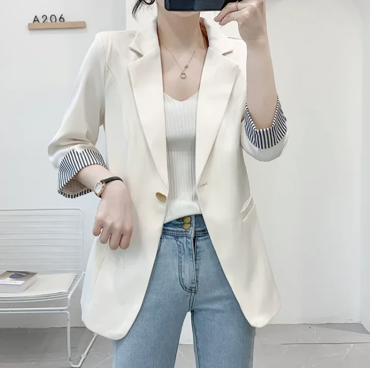 

Suit jacket women's summer three quarter sleeved small suit