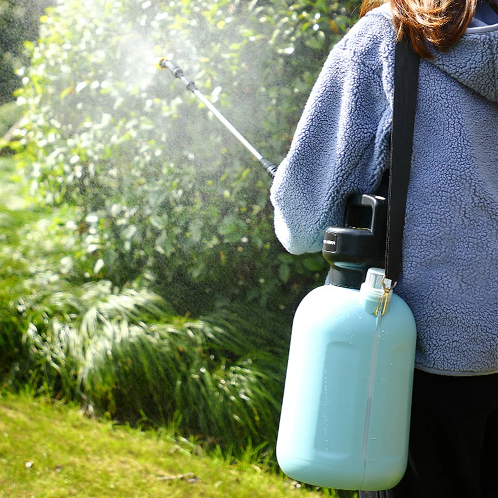 Spruzzatore Elettrico Da Giardino 5L Ricaricabile USB - 3 Ugelli, 2400mAh, Tracolla Regolabile - Foto 3