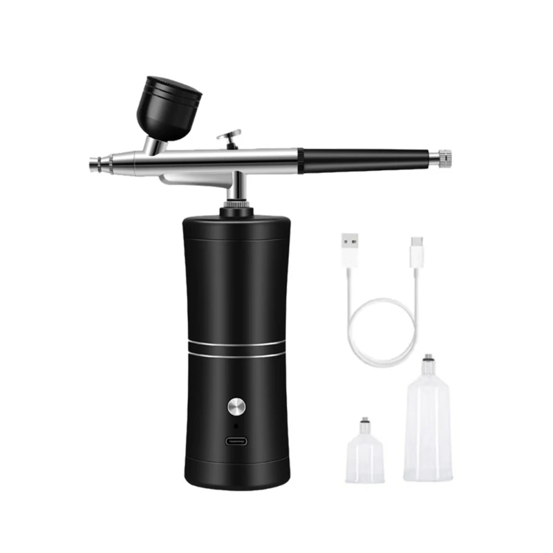 

Injector Air Compressor Air Brush Paint Guns Rechargeable For Nail Art Craft Cake Fog Sprayer