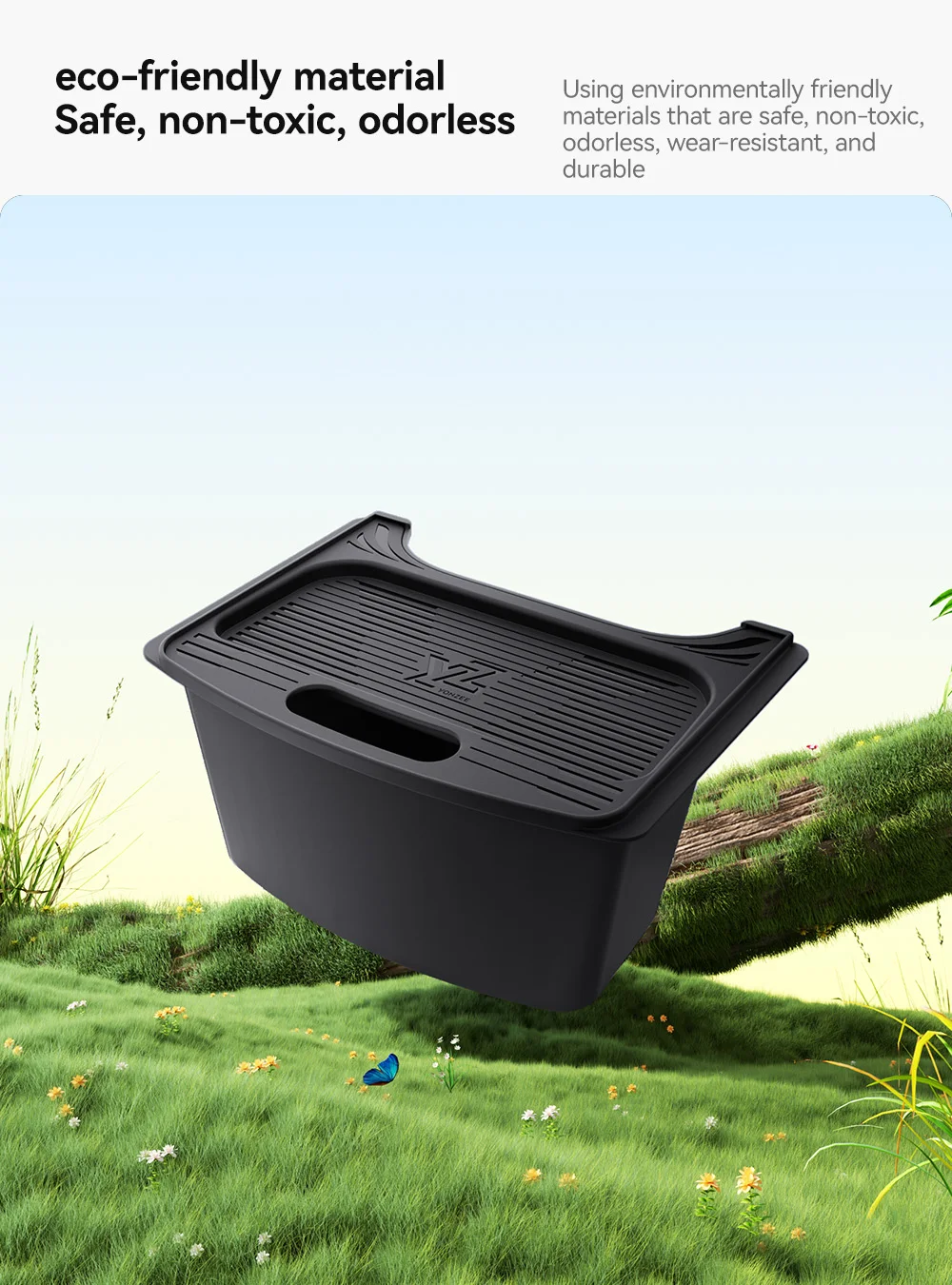 YZ Für Tesla Modell 3 Y Highland Juniper 2025, Rücksitz-Aufbewahrungsbox, Organizer, Mittelkonsolenbehälter, Rücksitz, Mülleimer, Müllsack – Detail 4