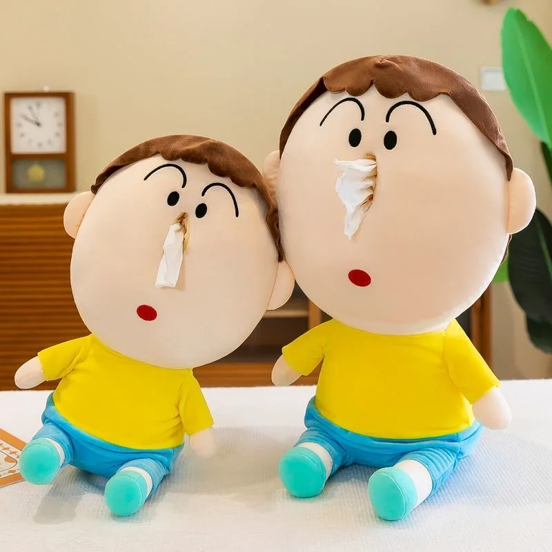 

38cm Creative Anime Plush Toy Crayon Dull Dumb Cute Tissue Box Kawaii American Home Living Room Car Dolls