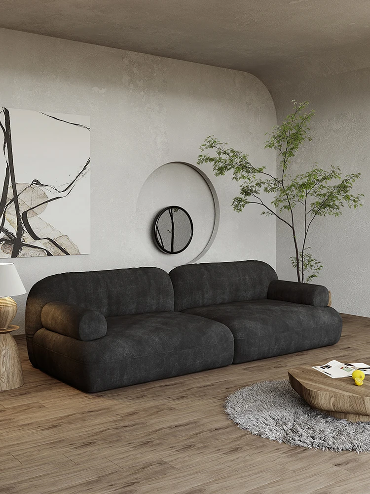 

New Nordic Japanese-style Quiet Wind B&B Very Simple Living Room Small Apartment Technology Fabric Sofa Combination