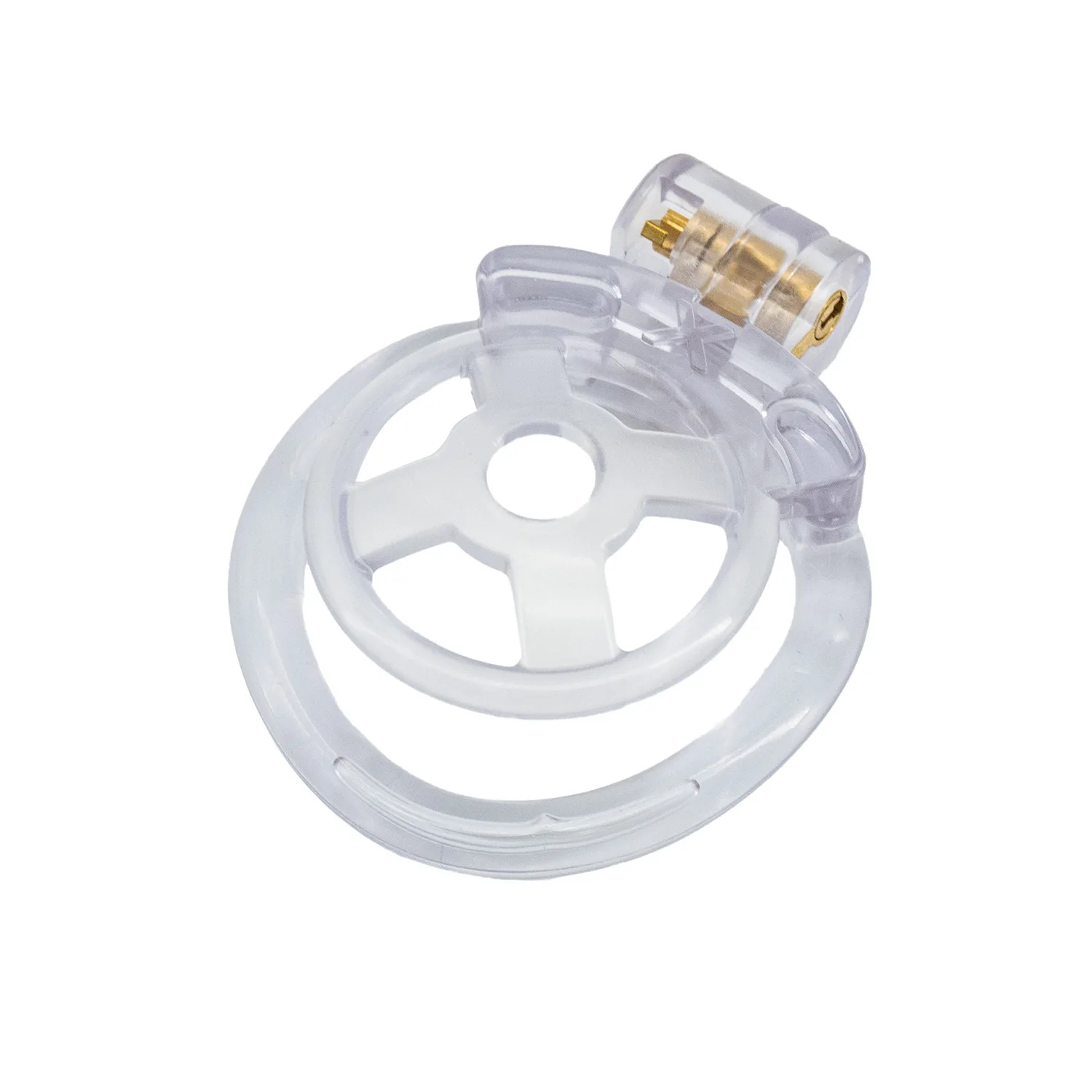 Flat Male Chastity Cage Mini Lightweight Cock Cage TS Penis Bondage Device Erotic Urethral Lock Sex Toy for Men 4 Curve Rings
