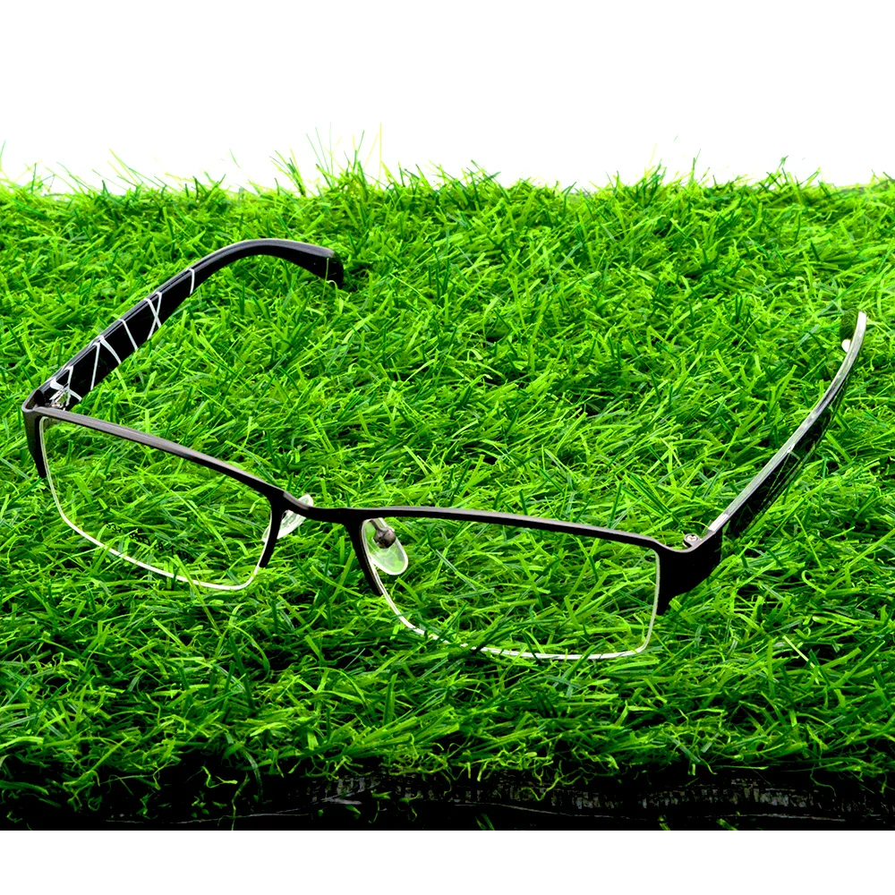 

Alloy Frame Half-rim Business Tr90 Temple Light Weight Spring Hinge Men Optical Glasses Frame Eyeglasses Eyeframe Eyewear