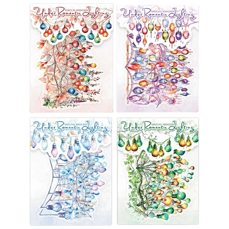 1Pack Color Flower Light PET Sticker Decorative Paper For Bedroom or Diy Diary Album Scrapbooking Decal B03E