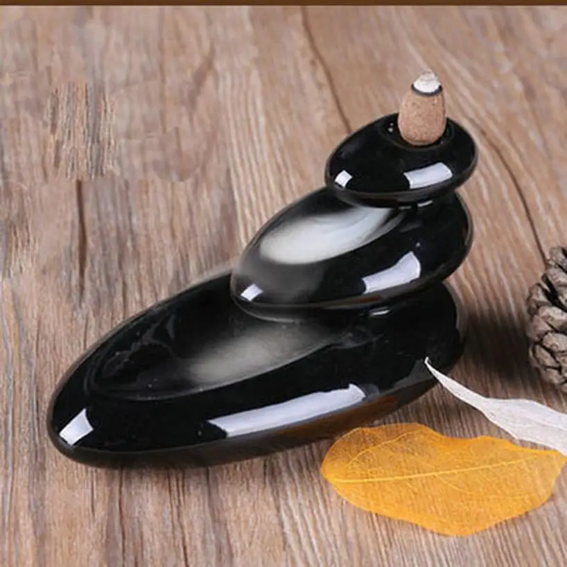 1 Pcs Small Censer Incense Holder Incense Home Office Teahouse Creative Decor Ceramic Incense Stand Lotus
