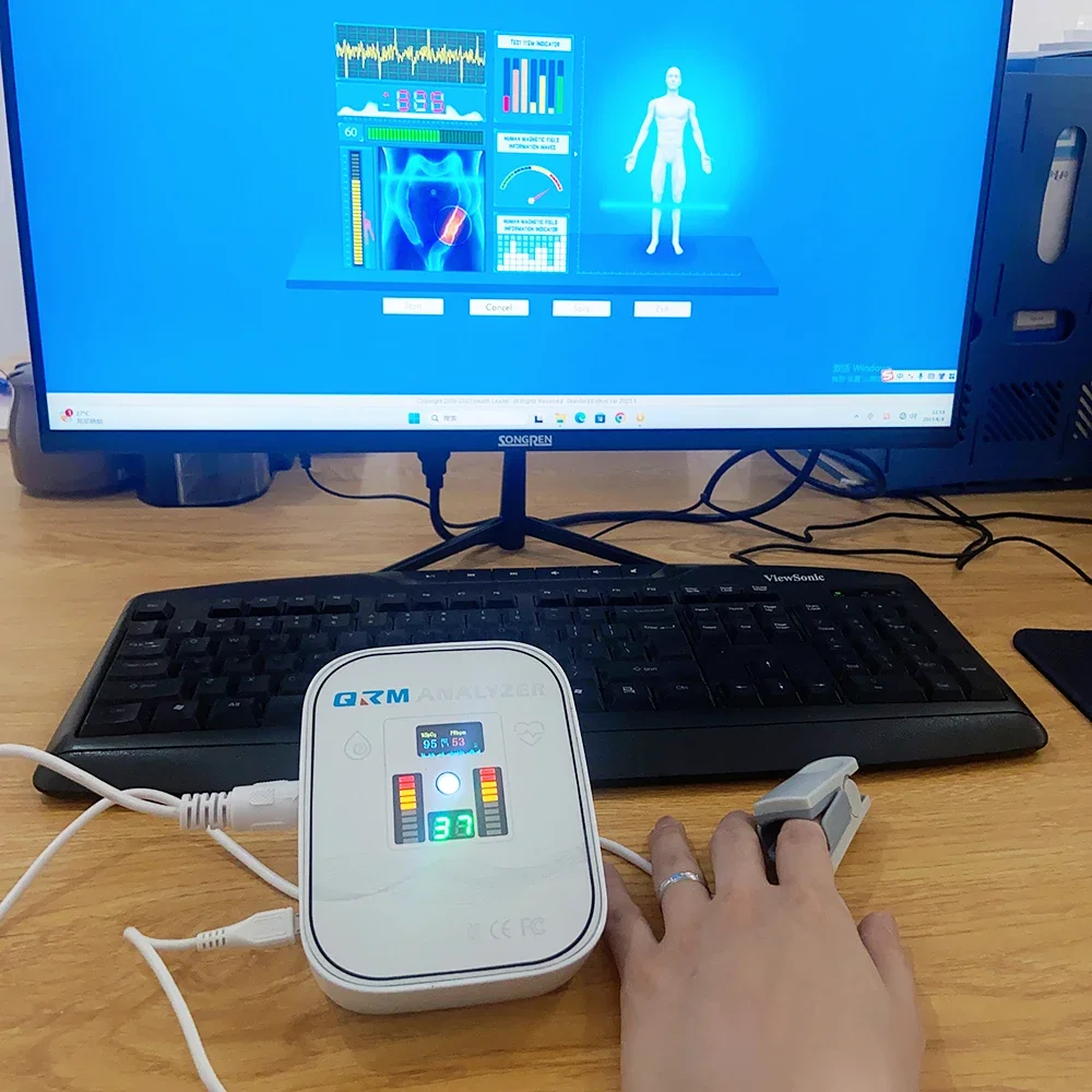 Health Analyzer Body Health Analyzer Quantum Resonance Magnetic Analyzer Set Hand Touch Quantum Body Analyzer With 53 Reports Sub-health Test New Generation QA-36S