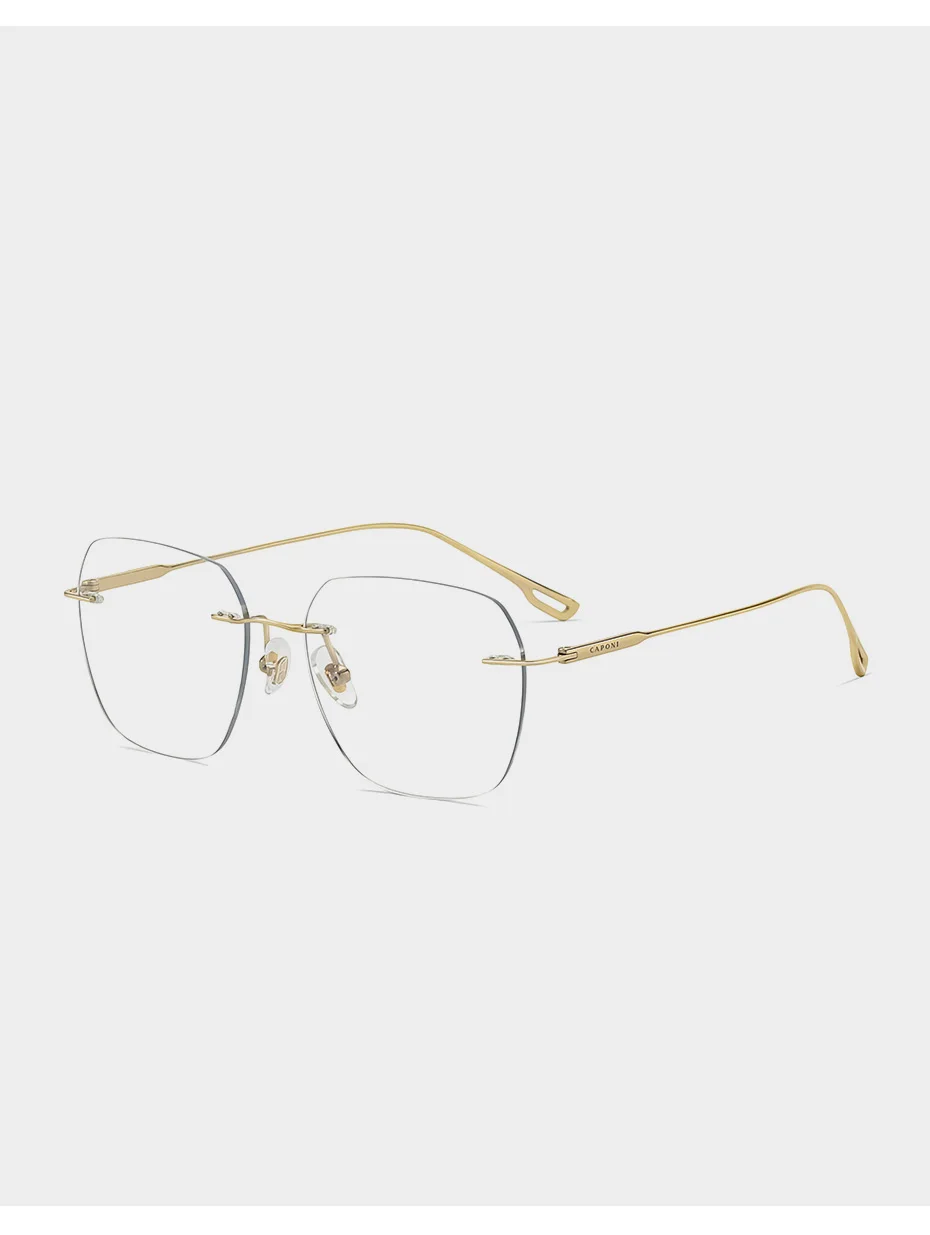 CAPONI Herren-Brillengestell, ultraleicht, Titan, Designer-Brille gegen blaues Licht, Computerbrille, photochrom, UV400, Rahmenbrille J23074 – Detail 18