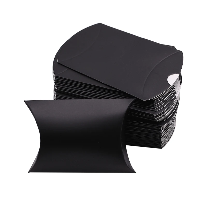 10/20/30Pcs Pillow Candy Box Kraft Paper Christmas Gift Packaging Boxes Candy Bags Wedding Favors Birthday Party Decorations