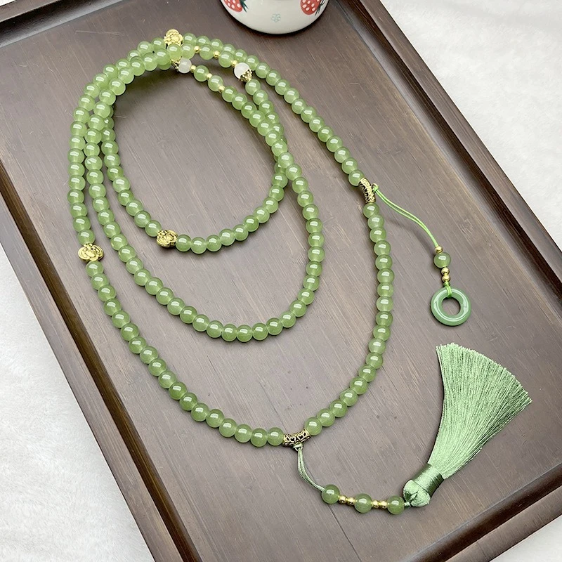 Perlen Ruyi Quaste Pullover Kette Künstliche Kristalle Ethnischen Stil Frauen High-end-Gefühlen Lange Halsketten Mode Schmuck