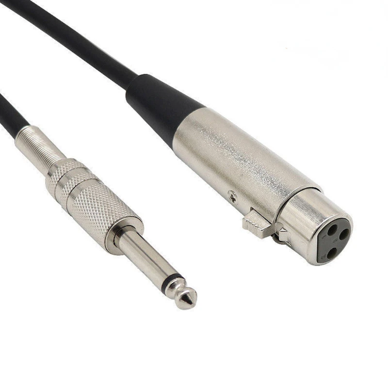 

Double Single Track Microphone Wire Cord XLR Female Male To Jack 6.35 / 6.5 Mm Plug Audio Lead for Shure Wired