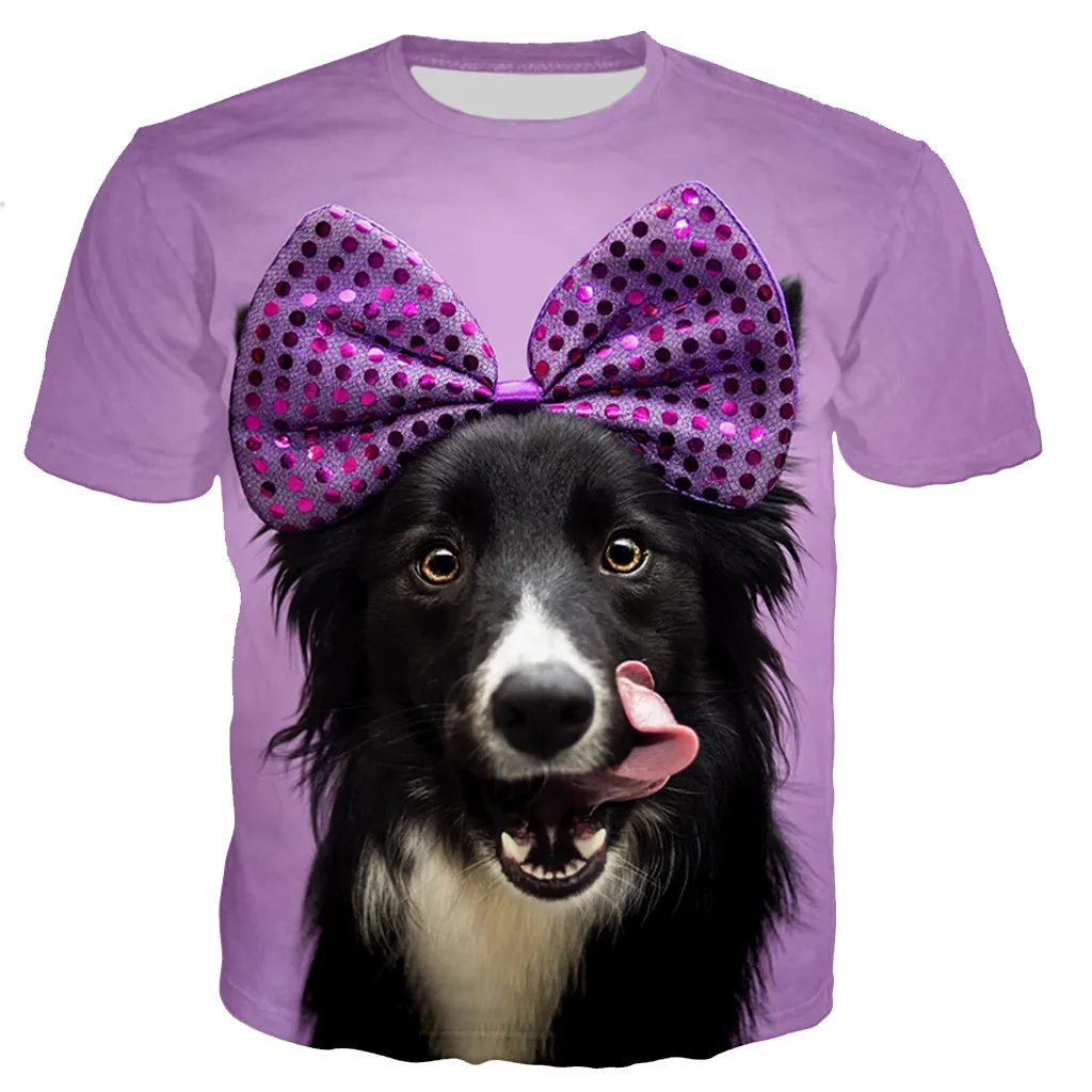 

Футболка Border Collie для мужчин и женщин, футболки с 3D принтом, Повседневная футболка в стиле Харадзюку, уличные Топы