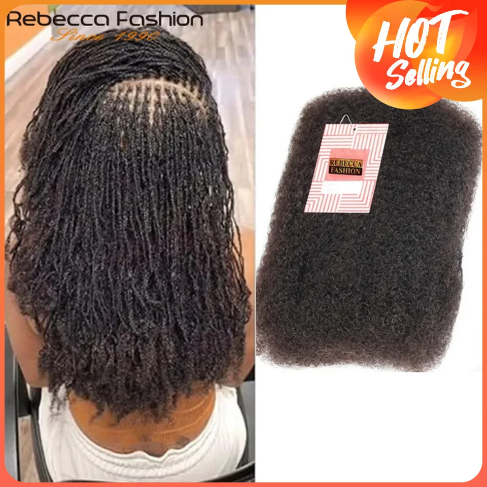 Braiding hair extensions Afro Kinky Bulk Hair For Braiding Hair extensions Rebecca Lightweight Natural colors For African Braids Casual wear QVR
