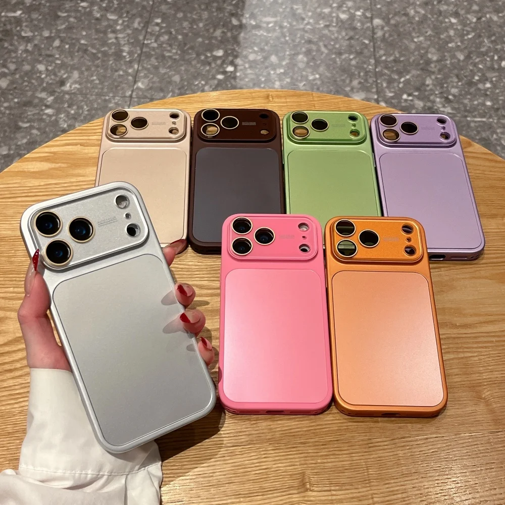 Sleek Metallic AG Matte Case with Glass Lens Protection