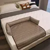 Summer Solid Color Ice Silk Pet Cooling Pad Breathable and Cooling Mat for Cats & Dogs Chill Pet Bed for Hot Weather 4