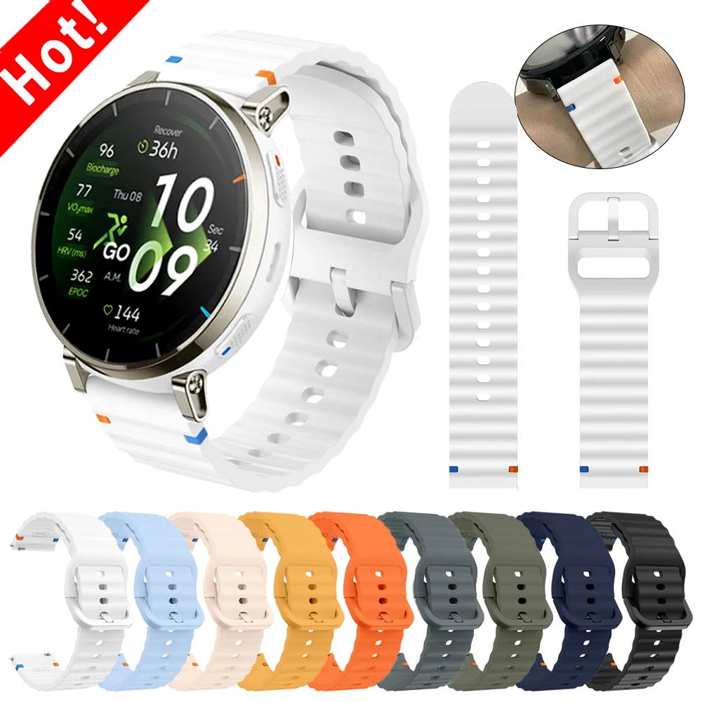 Premium Silicone Watch Band - 20mm/22mm Adjustable Strap, Universal Fit
