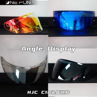 C10 Helmet Visor For HJC C10 HJ-34P Full face Photochromic Helmet Anti-Fog Pinlock Lens Mask Black Rainbow sliver Shield 2