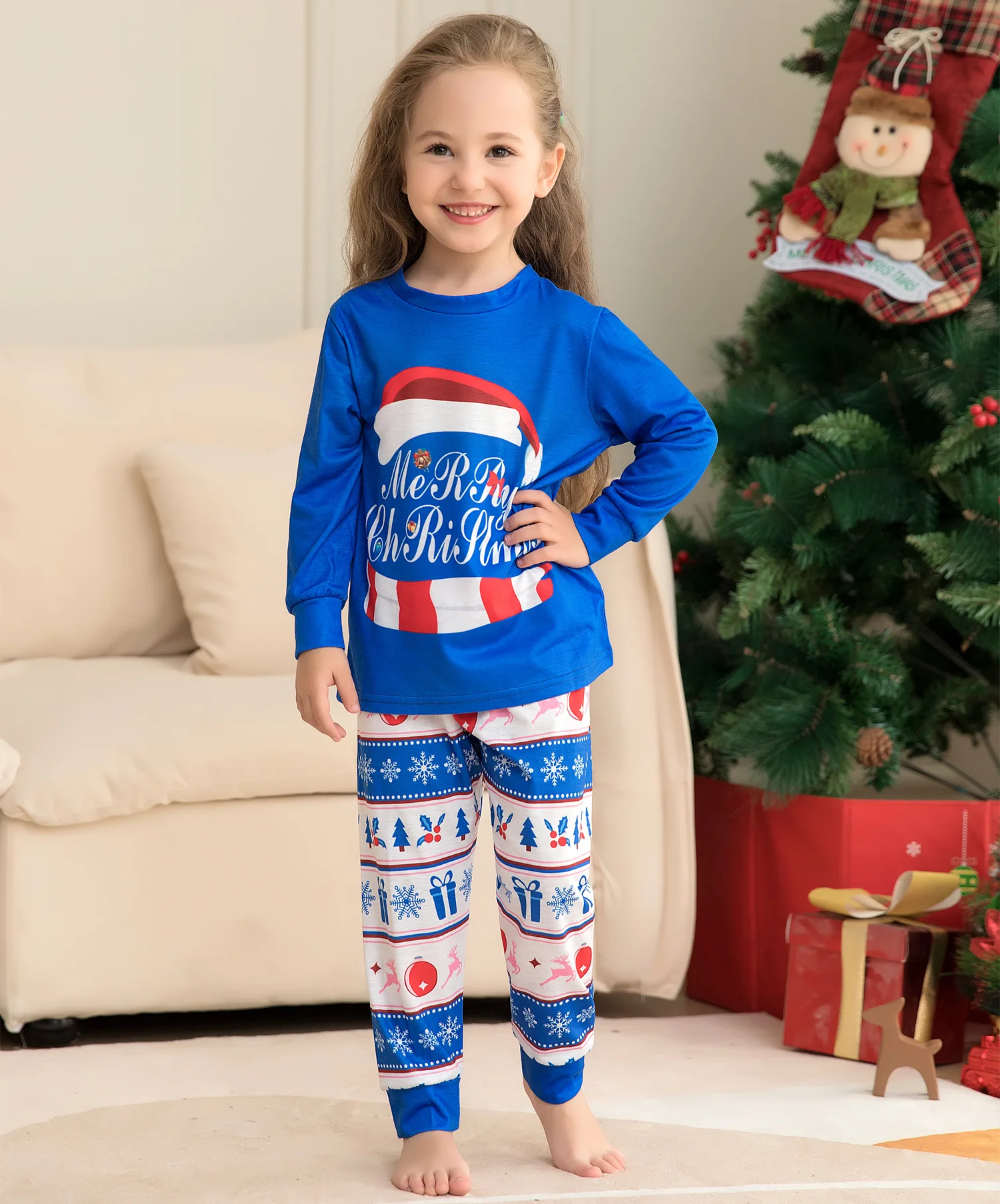 Pijamas Navidad Para Toda La Familia Azul Pijamas Navidelas