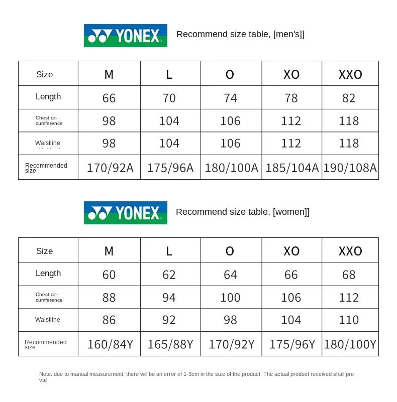 New YONEX YY Badminton Tennis shirt Men's and Women's Sports T-Shirt 115174 215174 Quick-drying Short-sleeved