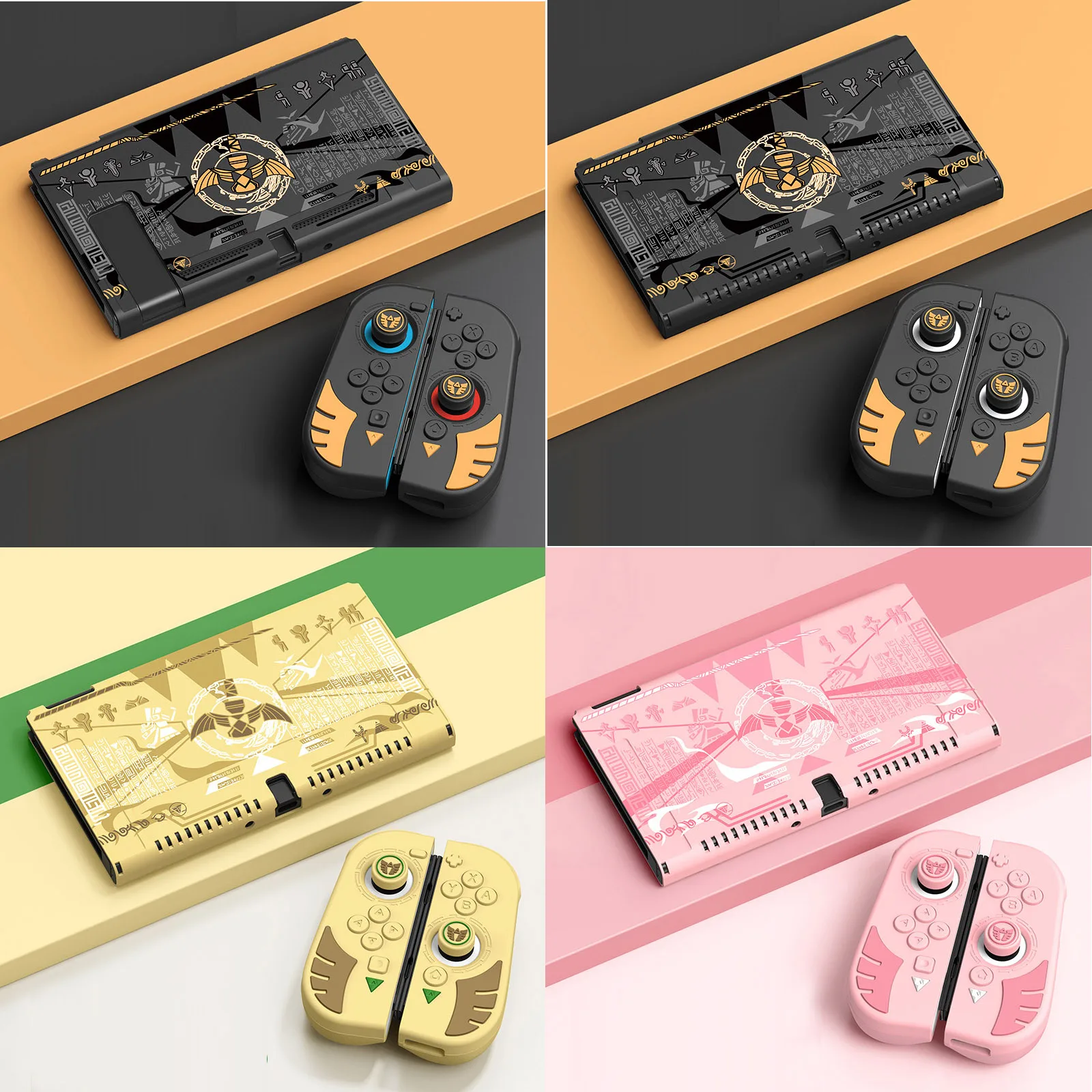 Custodia In Silicone Thumb Stick Cap Protector Per Nintendo Switch/Ns Oled Joy-Con Controller Tpu Soft Hand Grip Shell Button Cover