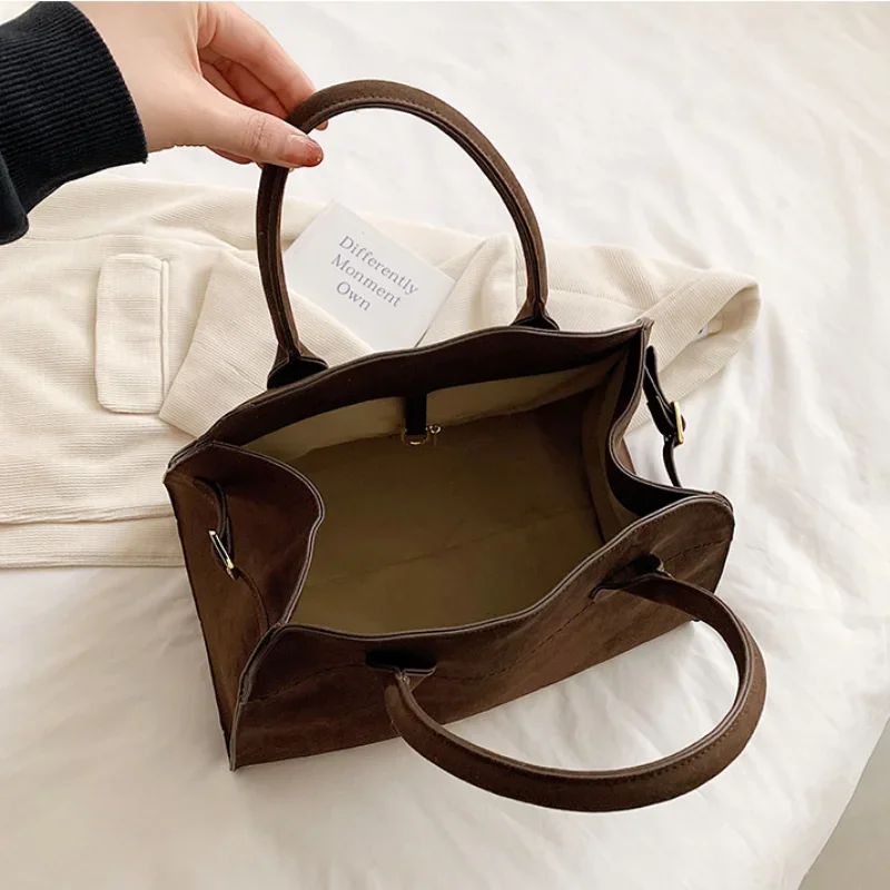Women's Autumn Velvet Tote Bag Large Capacity