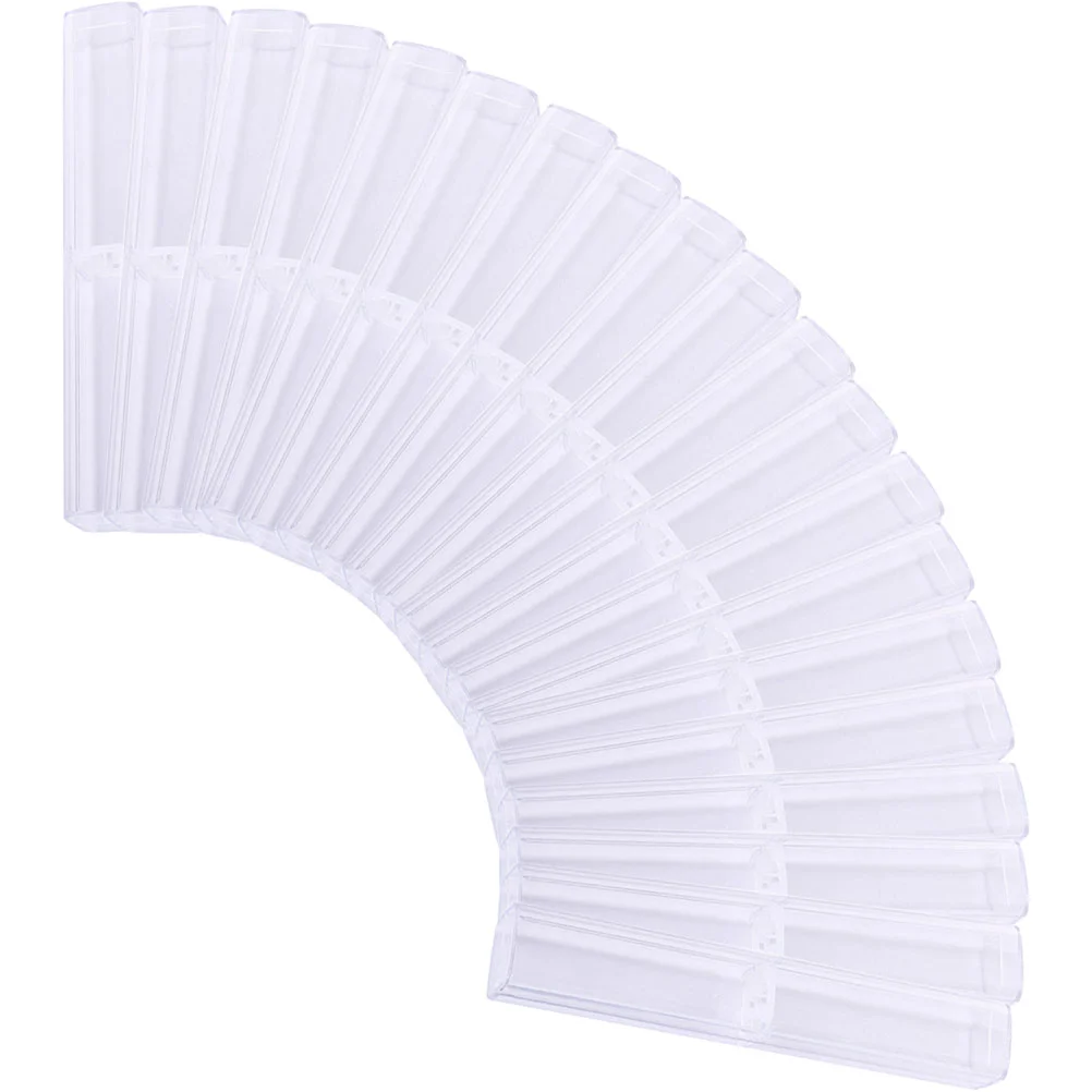 

20 Pcs Transparent Pencil Case Clear Cases Gift Box Containers Individual Plastic Pens Empty Single Display