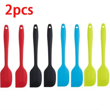 2Pcs 21CM Silicone Spatula Cream Butter Baking Scraper Cake Spatula Mixer Cooking Cake Brushes Kitchen Pastry Tools
