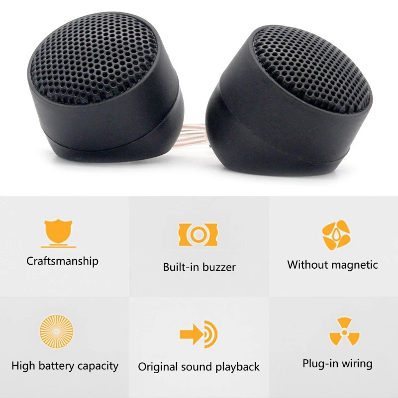 2Pcs Car Treble Modificato Piezoelettrico Tweeter Audio Altoparlante Stereo Altoparlante