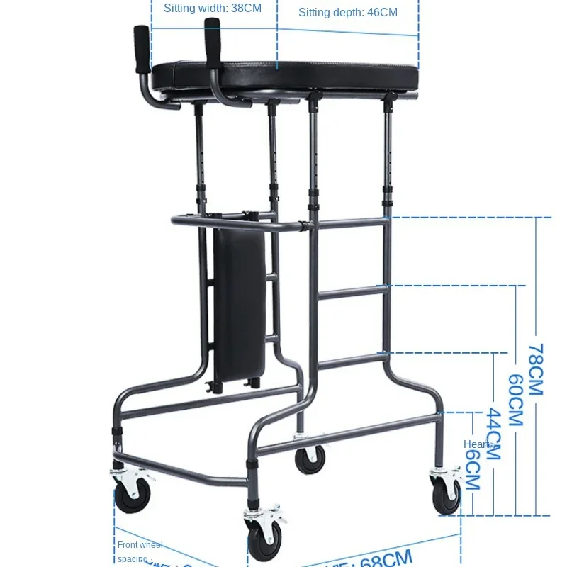 Rehabilitation Walker - Supportive Mobility Training Frame Elderly Post-Stroke Recovery Aid Enhanced Walking Support 5