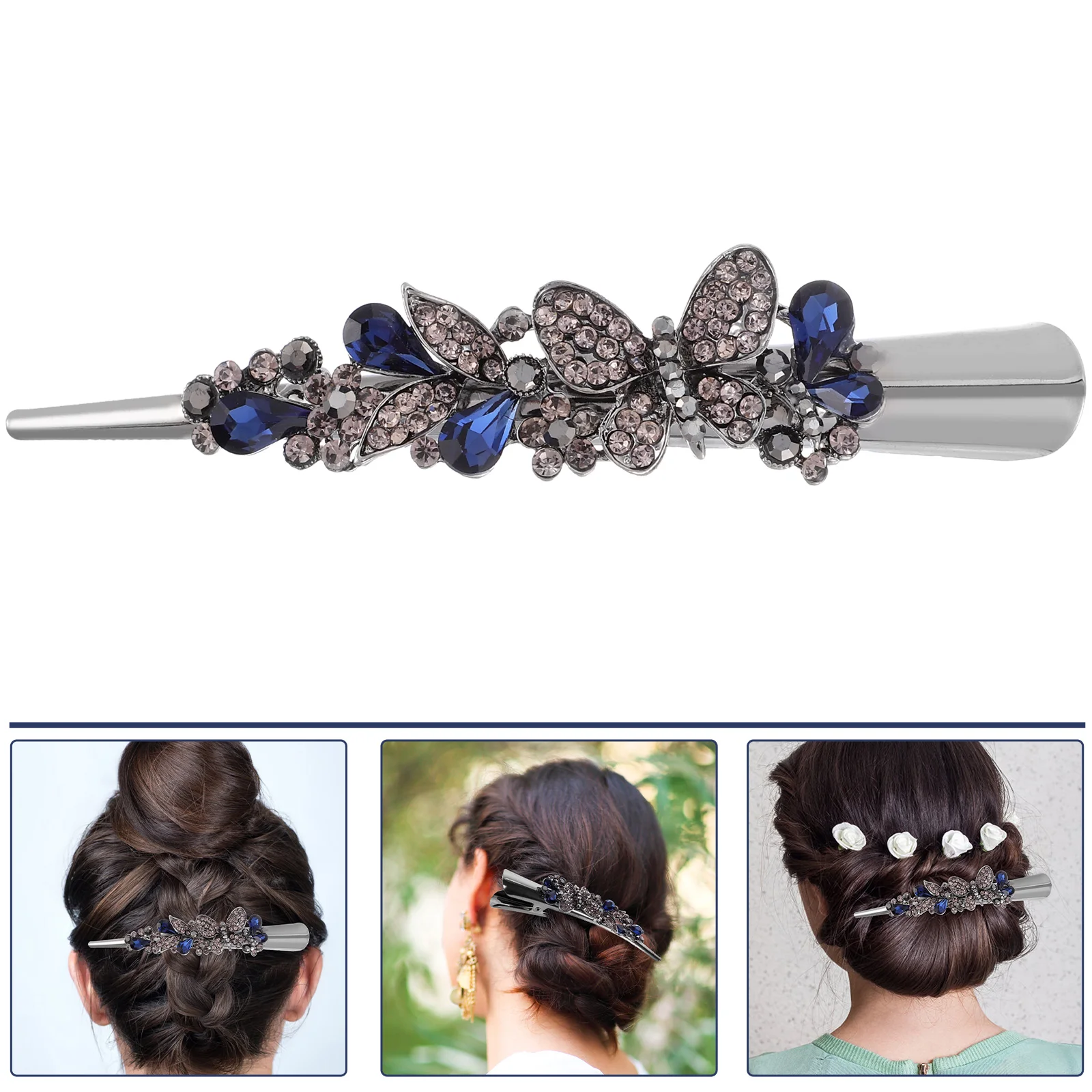 

Women Hair Clip Alligator Hairpin Girls Hair Clip Rhinestone Hair Styling Tool Vintage Hair Clip