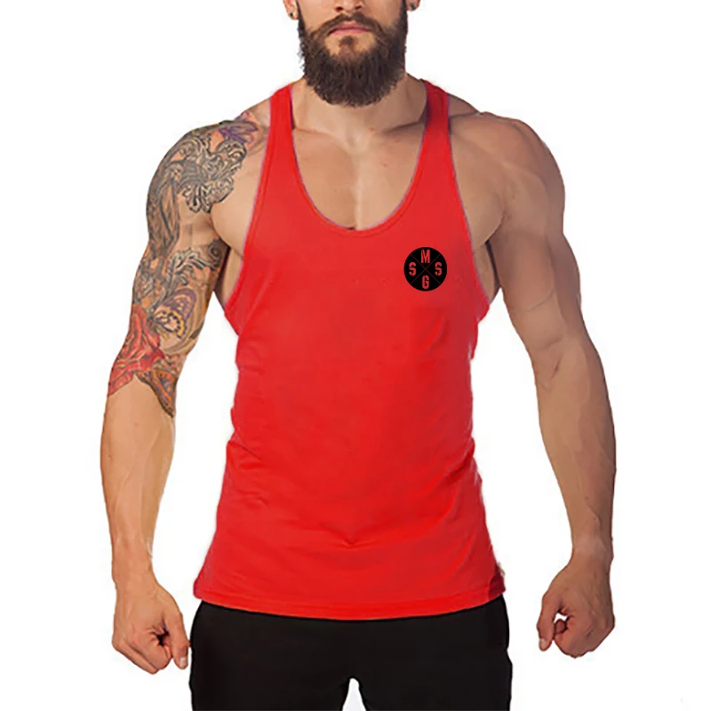 

Gym Bodybuilding Running Sport Tank Tops Men Sleeveless Workout Muscle Summer Fashion Suspenders Cotton Breathable Cool Singlet
