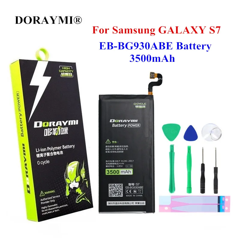 

Аккумулятор DORAYMI 3500 мАч для Samsung Galaxy S7 G930, сменные батареи для телефона