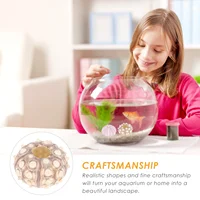6 Pcs Aquarium Decorations Fish Tank Sea Urchin Crafts Home Decor Seashell Conch Vases Nautical Tilandsia Holder 2