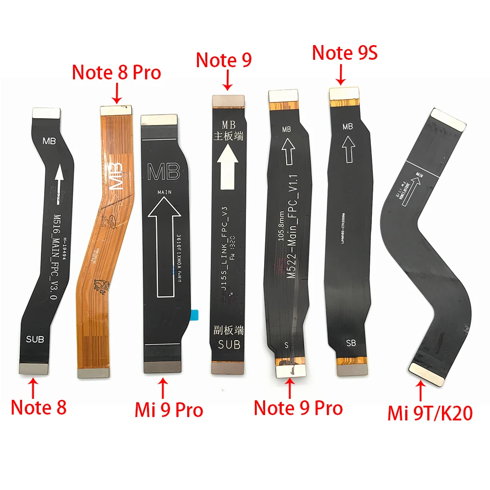 

10PCS Lots Main Board Motherboard LCD Display Connector Flex Cable Ribbon For Xiaomi Redmi Note 7 8 8T 9 Pro 9S K20 K30 F2 Pro