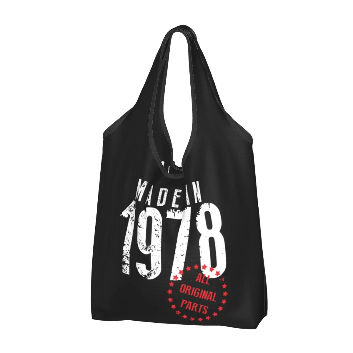 

Reusable Made In 1978, All Original Parts Crxrarsrpmg Shopping Bag for Groceries Foldable Grocery Bags Washable Large Tote Bags