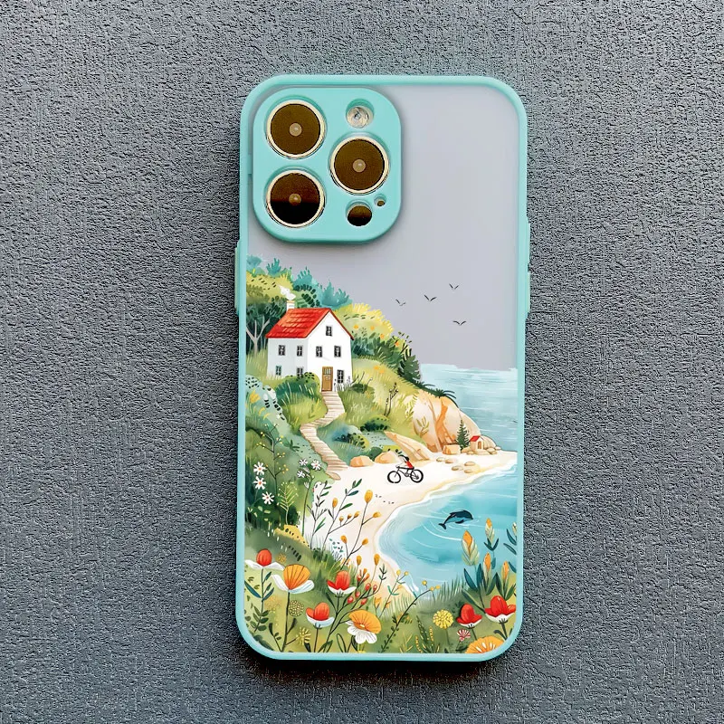 Strandlandschaft Wellen-Muster Handyhülle für iPhone 17 15 16 Pro Max Plus 14 13 12 11 Pro Max Mini XS XR X 16 Plus Schutzhüllen – Detail 6