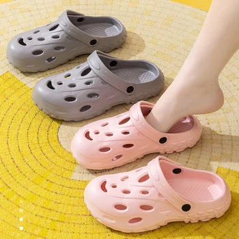 Women's Slippers Summer Outdoor Thick Soles Non-slip Beach Shoes Casual Sandals Eva Soft Slippers Gardern Clogs for Female 1