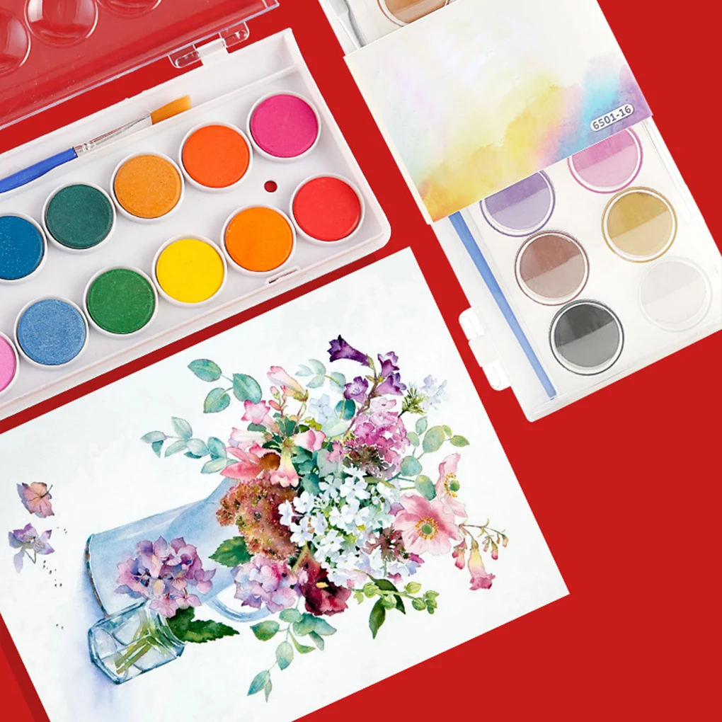 12/16/28/36 Colors Watercolor Paint Set for Kids Pigment Painting Set With Brush Art Supplies Watercolors Paint