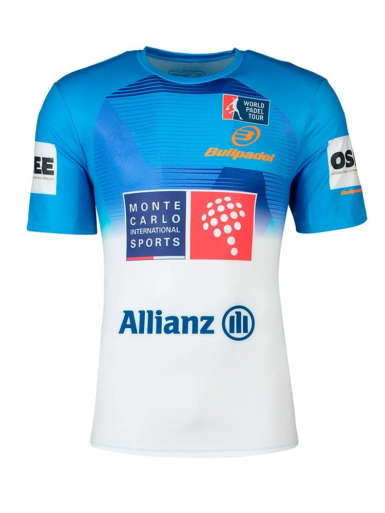 Camiseta de Pádel Bullpadel para hombre, ropa deportiva de verano, cuello redondo, manga corta, tenis de mesa, bádminton