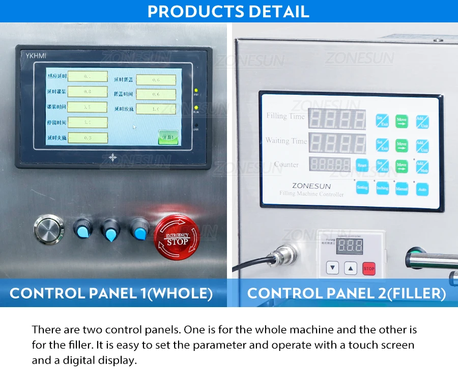 ZONESUN ZS-MPXG1 Máquina de llenado y tapado de líquidos con bomba magnética automática pequeña