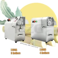 Table Top 3 Rolls Sugar Cane Grinder Sugar Cane Juice Extractor Machines Electric Stainless Steel Vertical Sugar Cane Juicer 2