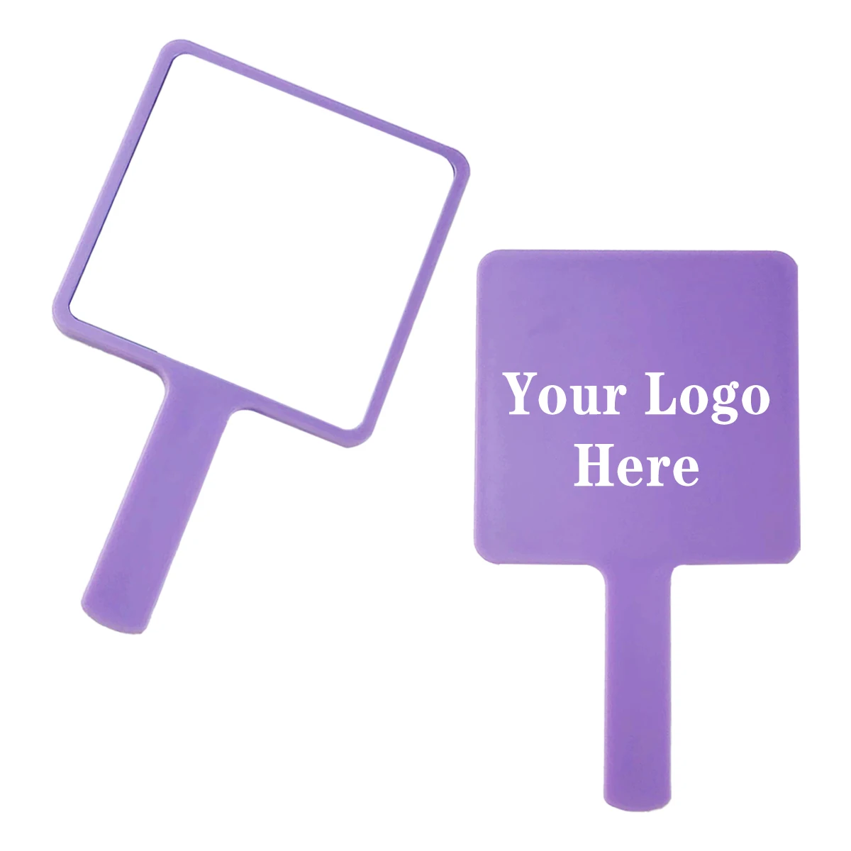Wholesale Custom Heart Makeup Mirror Hand Held Cute Wholesale 5/10Pieces Lot Mirror Square With Custom Logo 6