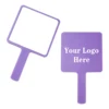 Wholesale Custom Heart Makeup Mirror Hand Held Cute Wholesale 5/10Pieces Lot Mirror Square With Custom Logo 6
