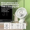Camping Fan8000mAh Rechargeable Desktop Portable Air Circulator Wireless Ceiling Electric Fan With LED Light Clip-on Home Fan 3