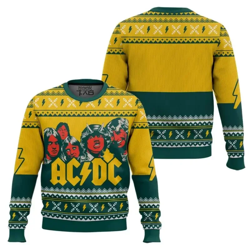 Pull de Noël moche ACDC Rock 7 Pull de Noël moche ACDC Rock
