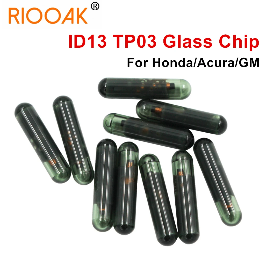 

10pcs Car Key Chip Blank ID13 Chip Glass Auto Transponder Chip ID 13 chip for Acura Buick Honda GM
