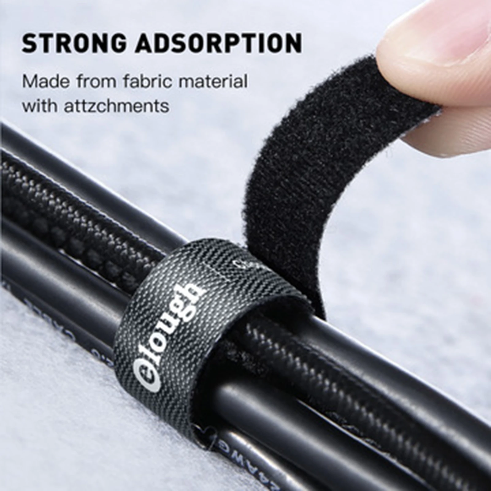 Ruban de fixation auto-adhésif, 1.5M, 15mm, attache de câble détachable,  boucle de cravates en